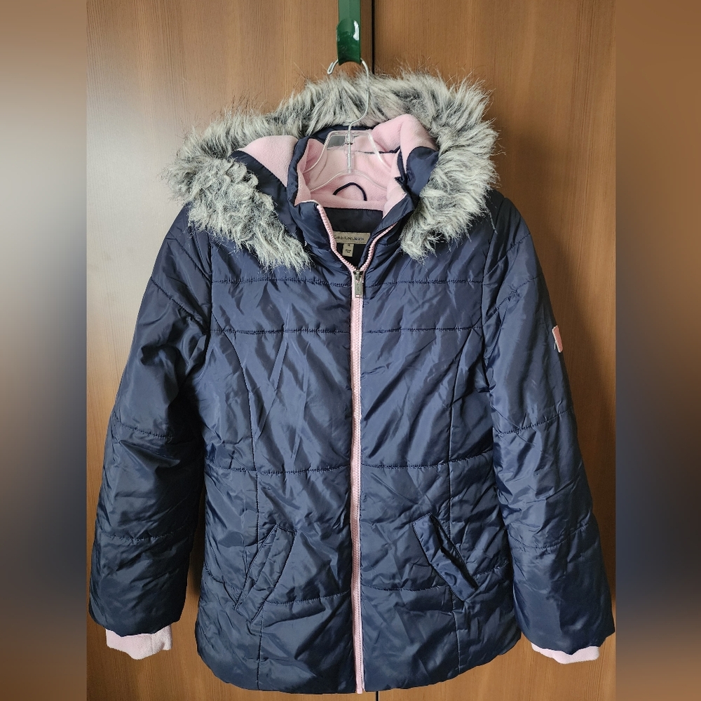 Calvin Klein Jeans Jacket for Girl With Hood.  Size 14. Made in China.